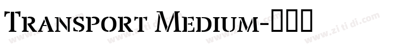 Transport Medium字体转换 Transport Medium字体转换